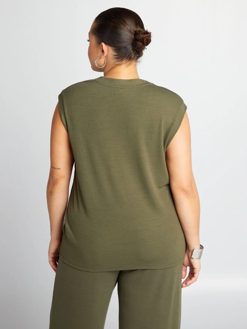 Gilet fine jauge   Kaki