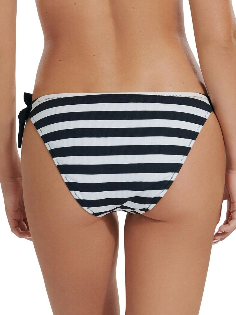 Bas maillot slip de bain à nouettes Rhodes Noir