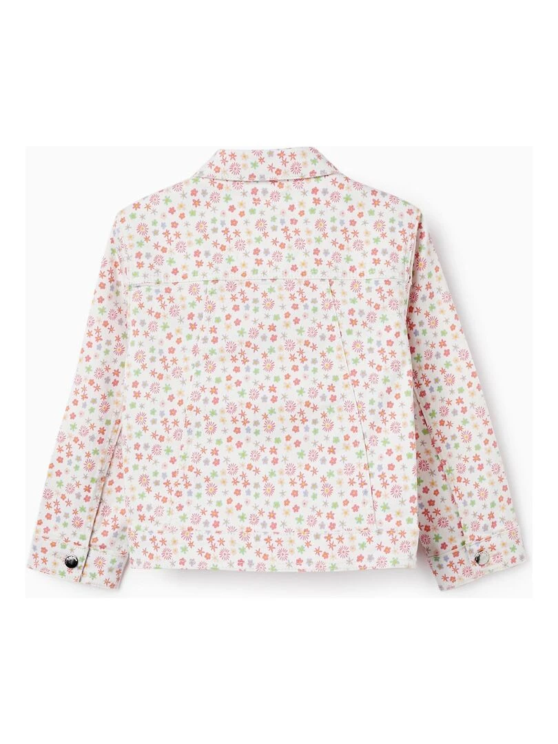 Manteau en sergé à motif floral pour fille THE WAVE TRIBE Blanc