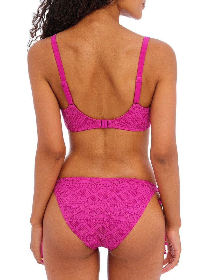 Haut de maillot de bain maille crochet à armatures Sundance   Rose