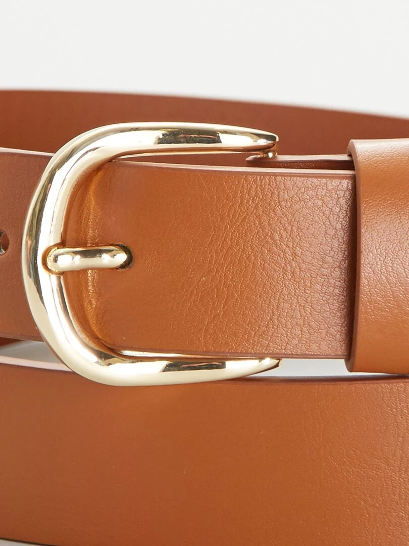 Ceinture basique en simili Camel