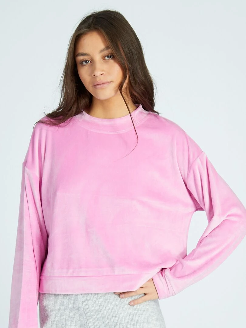 Sweat de nuit en polaire   rose