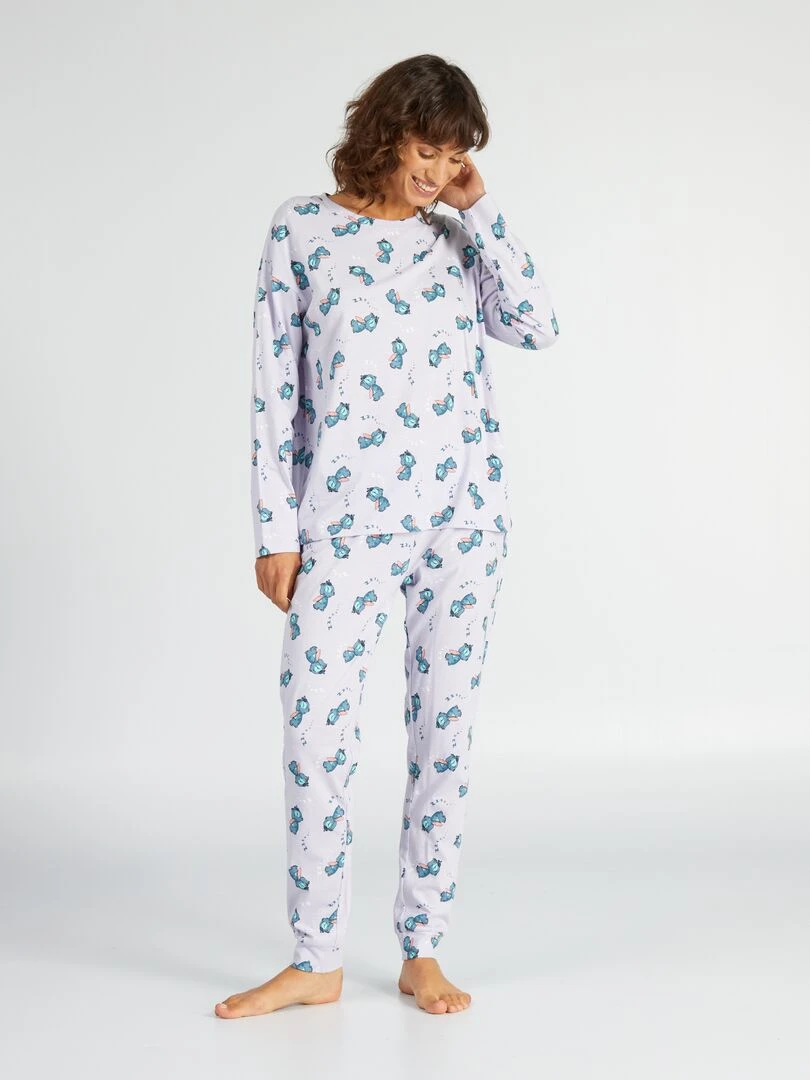 Motif 'Stitch' all over Violet