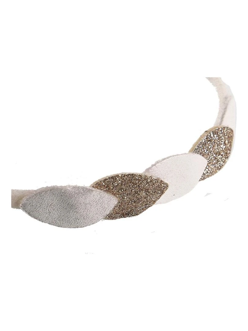 Serre tête feuille glitter Noukie's Beige