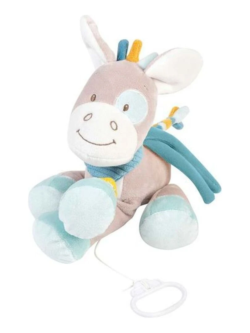 Doudou Nattou Cheval Bleu Musical Tim & Tiloo Bleu