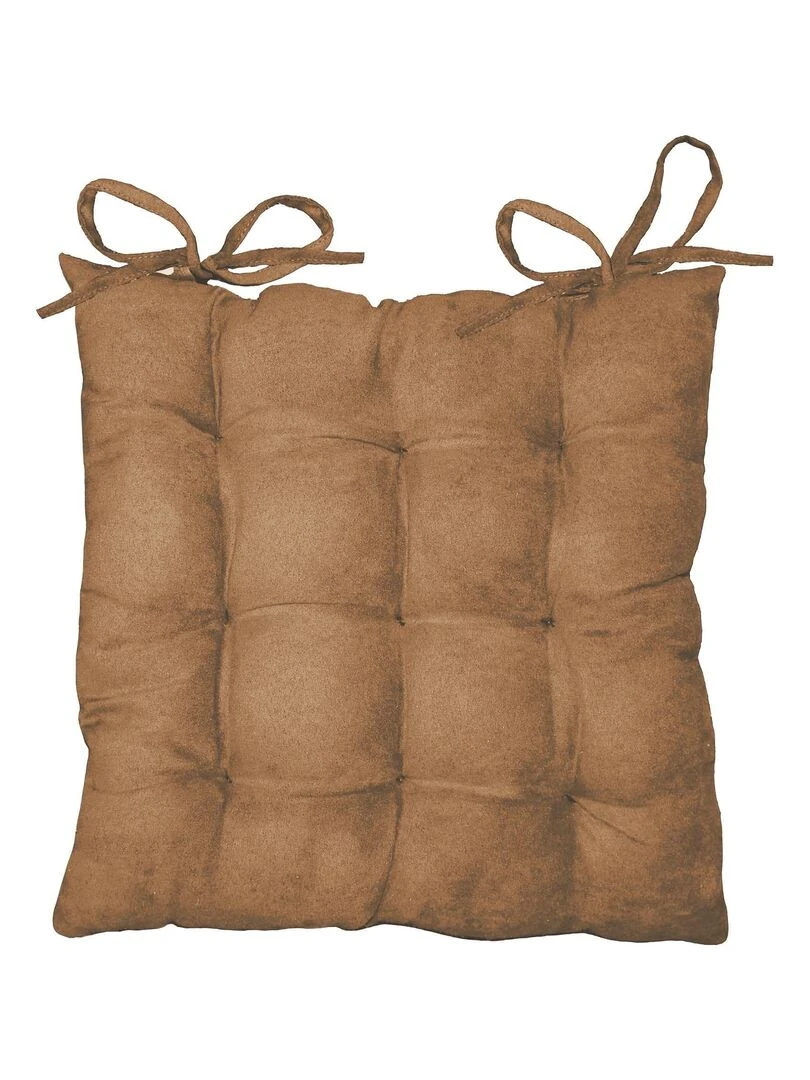 Assise matelassée Collection Suede Uni Suedine Marron cappuccino