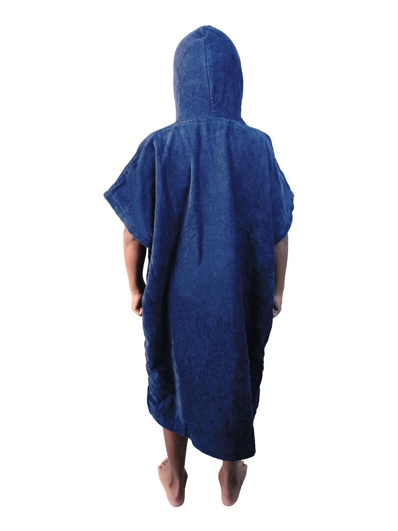 Poncho de bain Enfant 100% Coton PARIS 2024 JEUX OLYMPIQUES LOGO Bleu marine