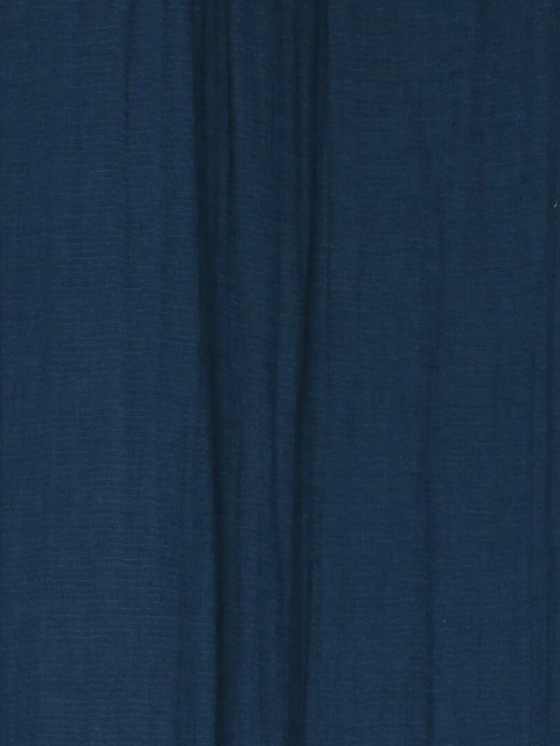 Rideau uni en viscose de bambou Bleu marine