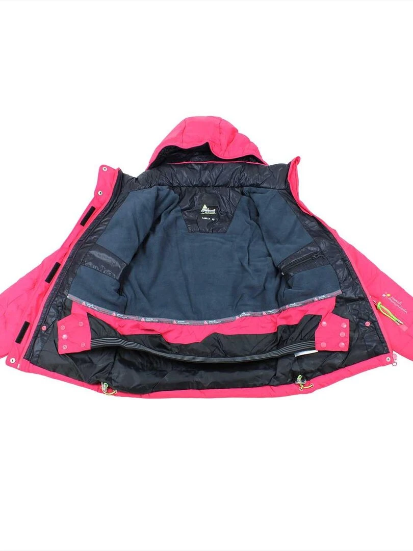 Doudoune de ski fille GANNECY   PEAK MOUNTAIN   Rose framboise