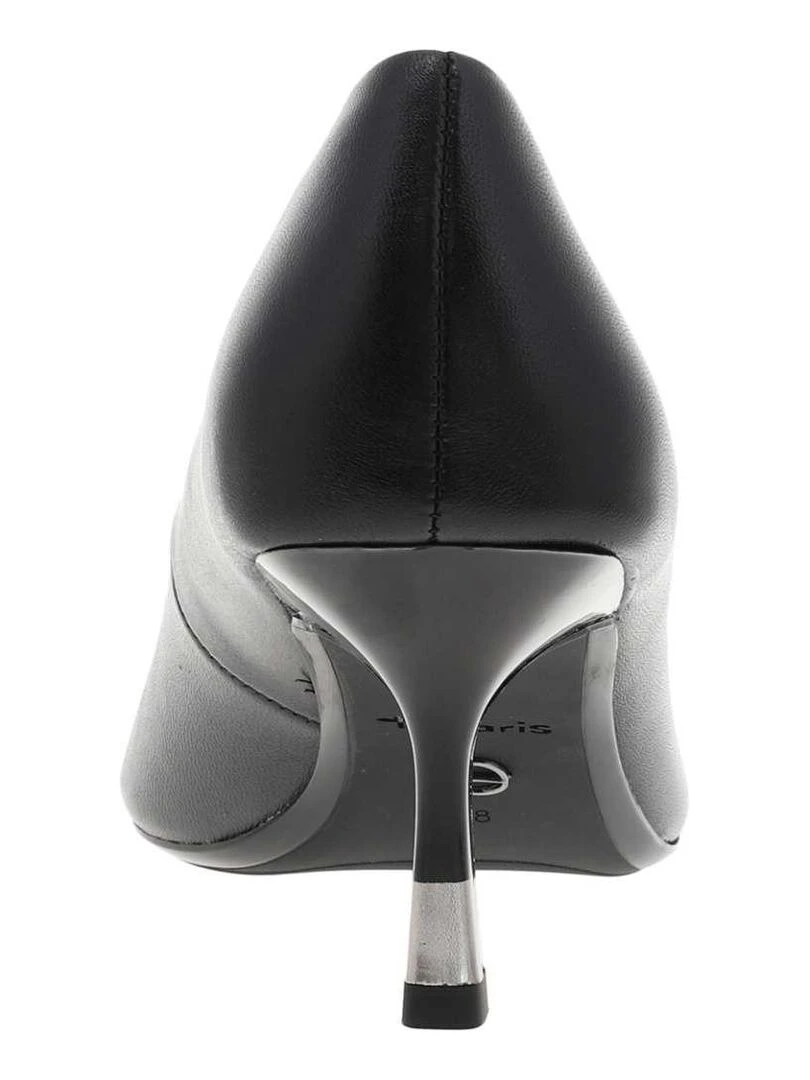 TAMARIS   Escarpins cuir talon bobine   Noir