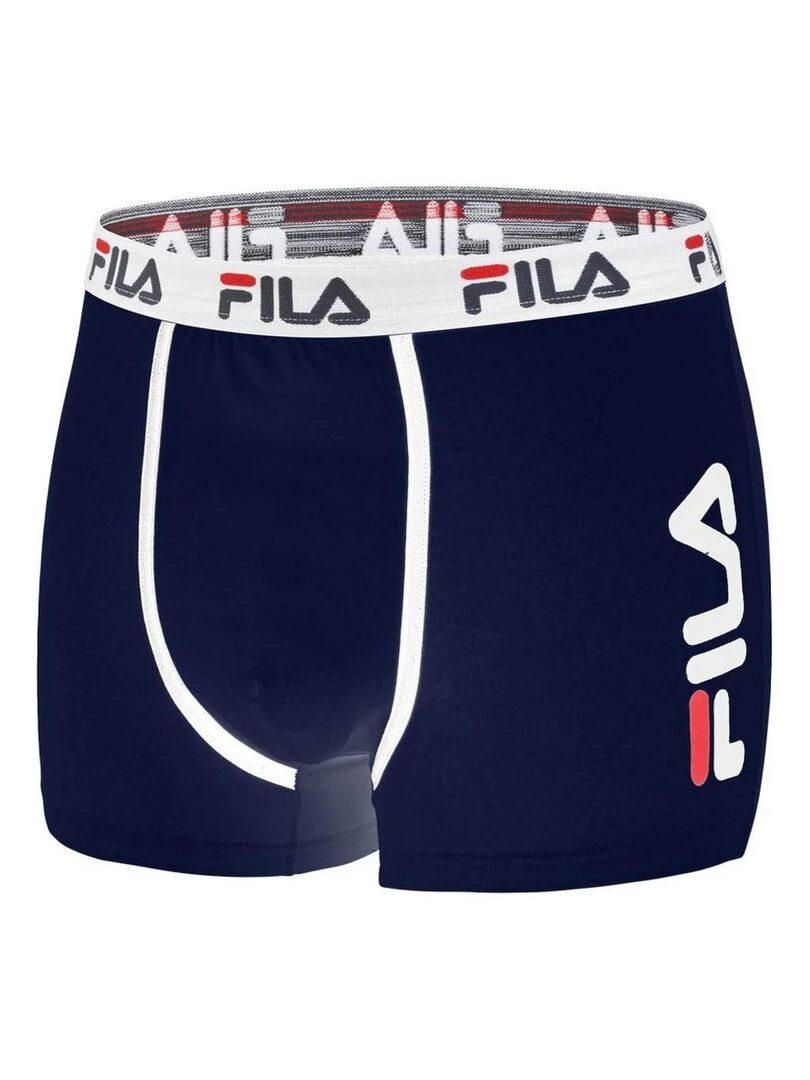 Lot de 2 Boxers coton homme FU5040 Uni Fila   Bleu