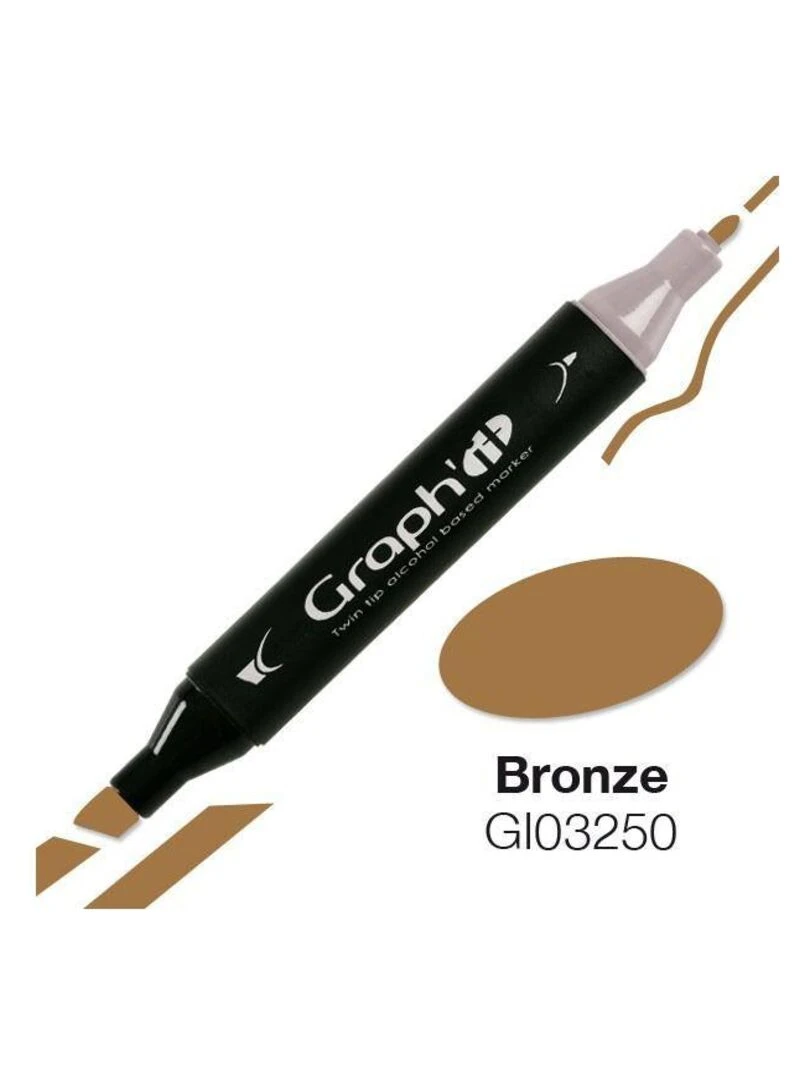 Marqueur Graph'It à double pointe   Bronze   N/A