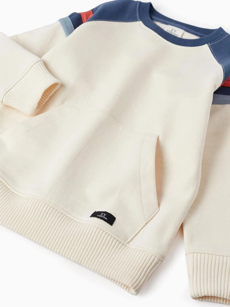 Sweat en Coton pour Garçon 'B&S'  BROTHERS&SISTERS   Blanc