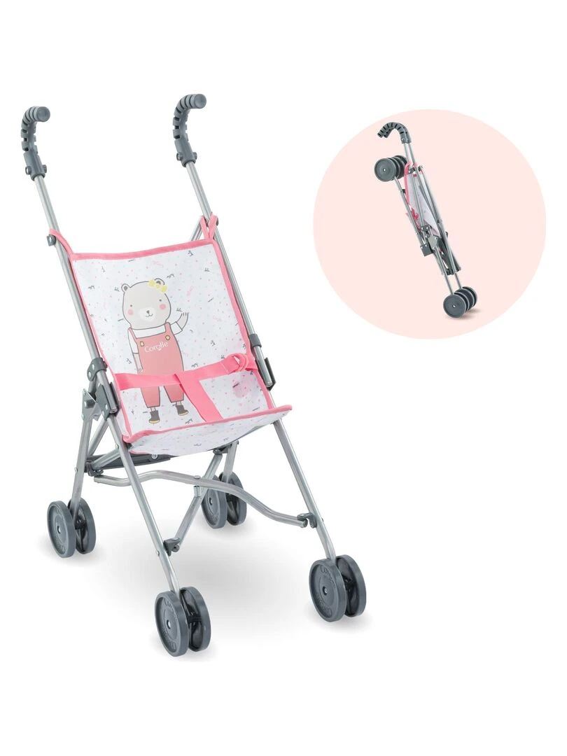 Poussette Canne Rose pour poupon 36/42/52 cm N/A