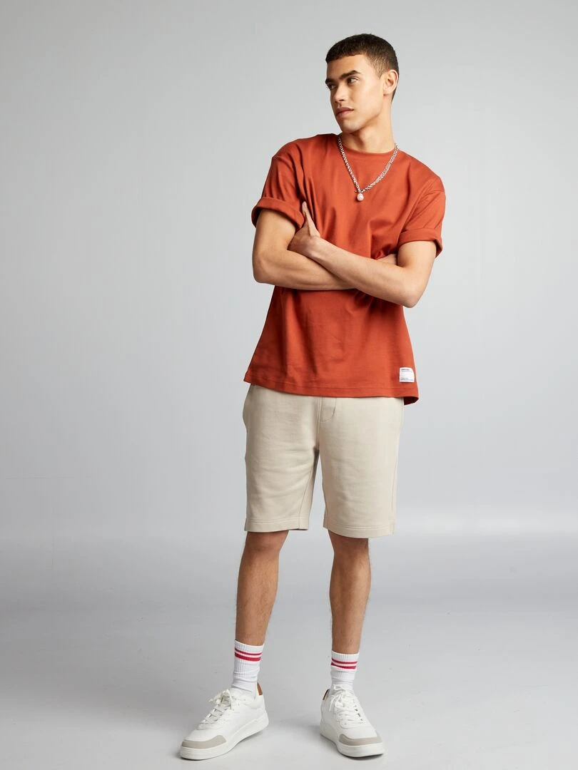 T shirt 'One Piece' à col rond avec imprimé   jaune