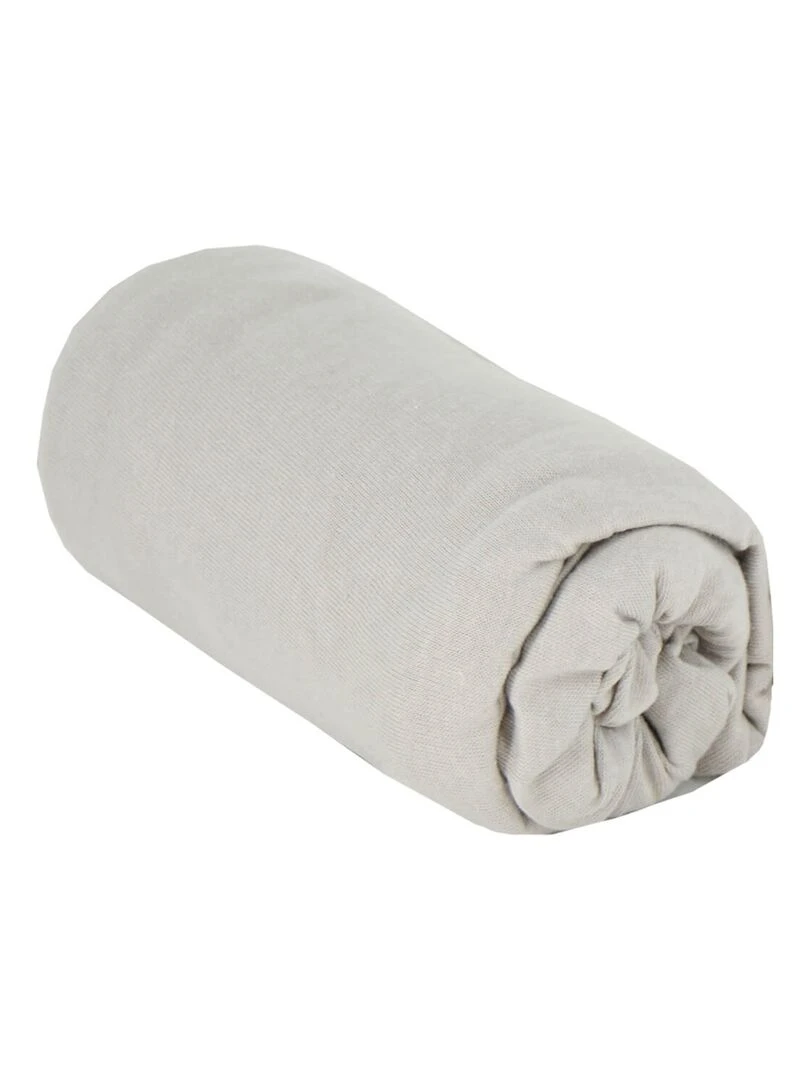 Drap housse uni 40x80 cm Gris Gris