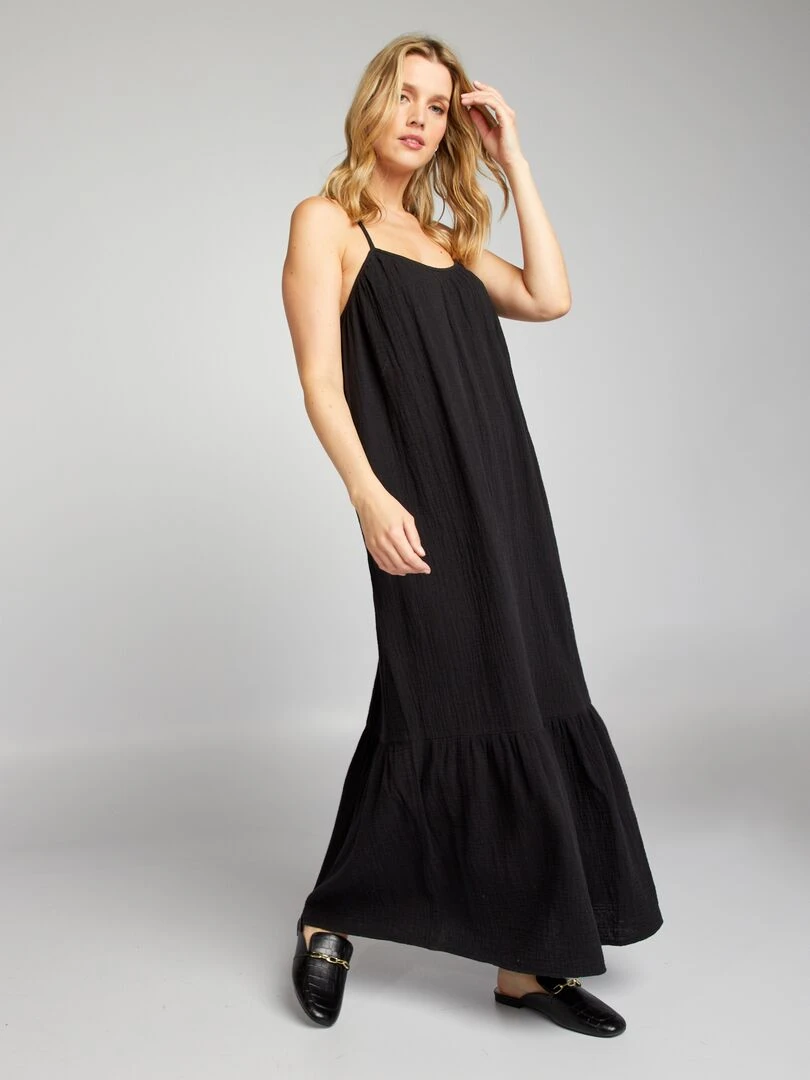 Robe longue   noir