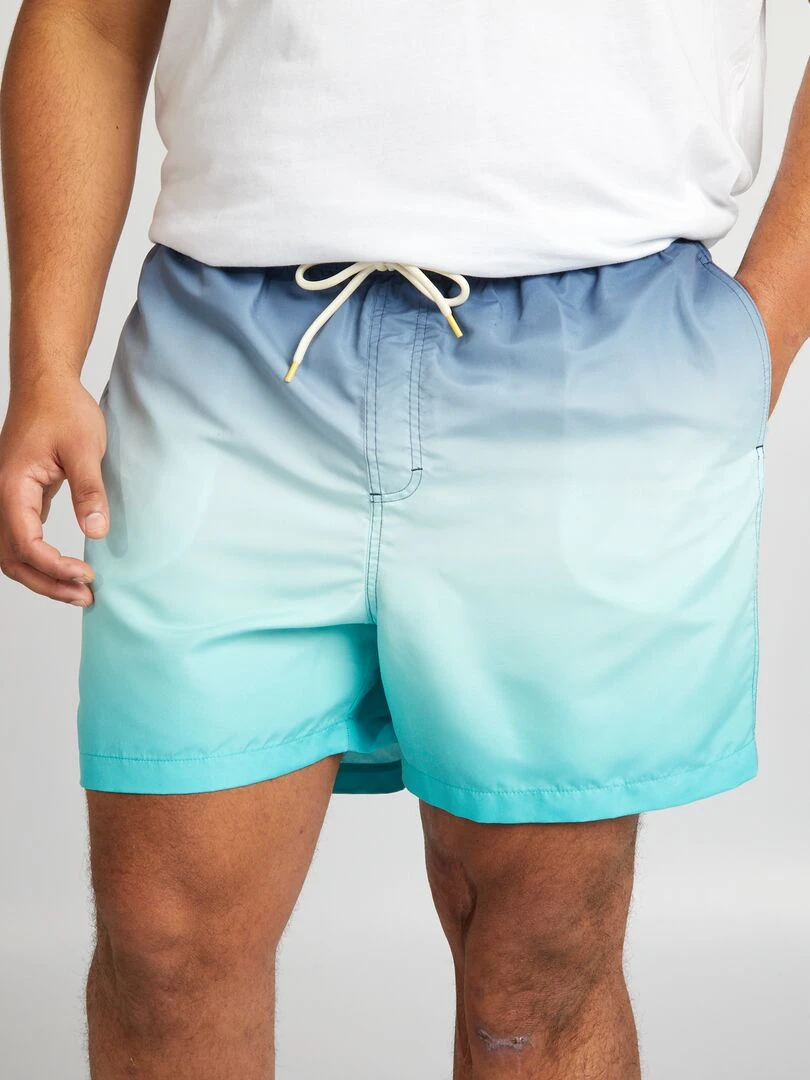 Short de bain tye die Bleu