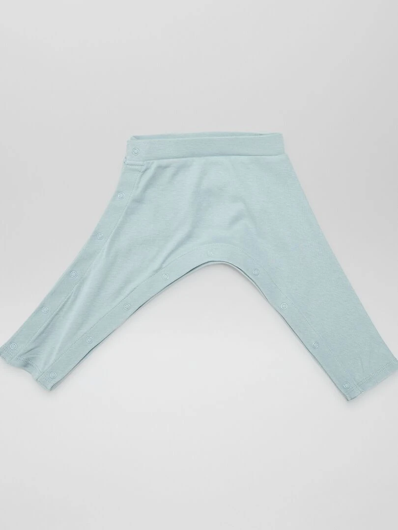Lot de 2 leggings avec pressions So Easy Blanc/vert