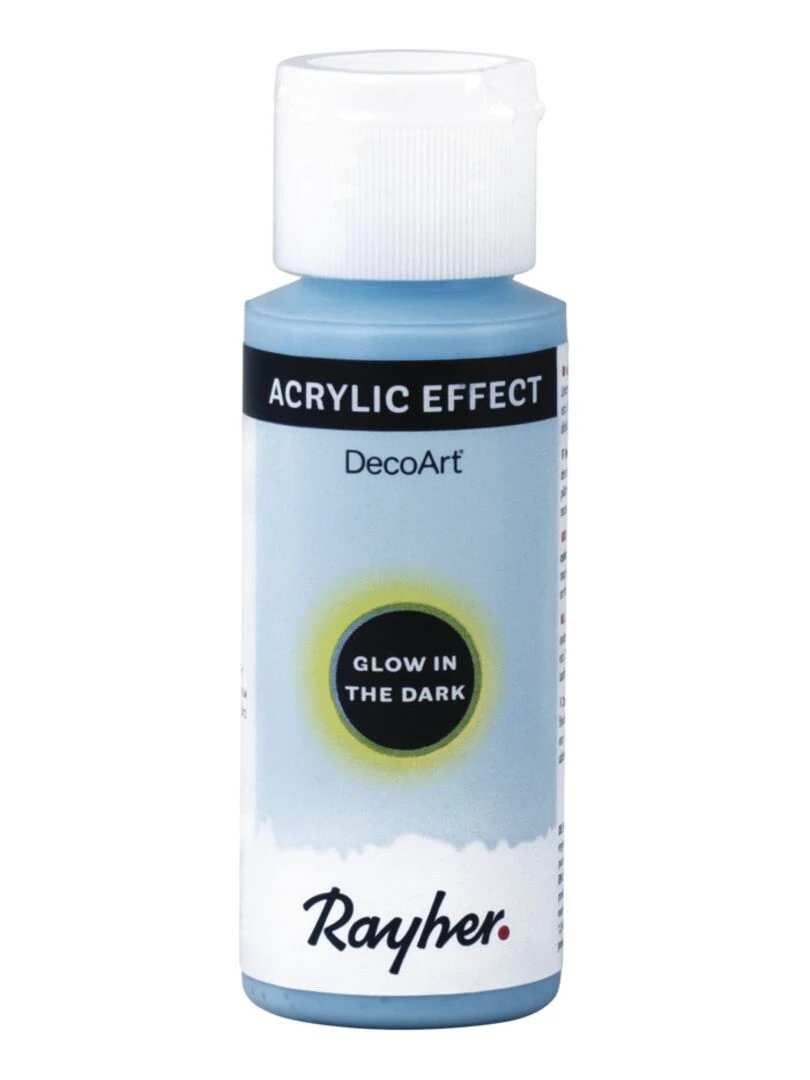 Peinture acrylique fluo phosphorescente 59 ml   bleu ciel   N/A