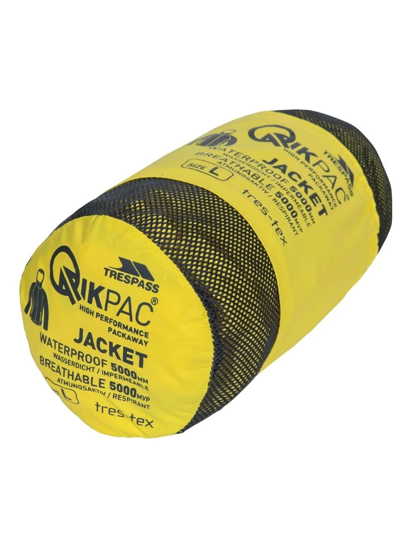 Trespass   Veste imperméable QIKPAC   Jaune