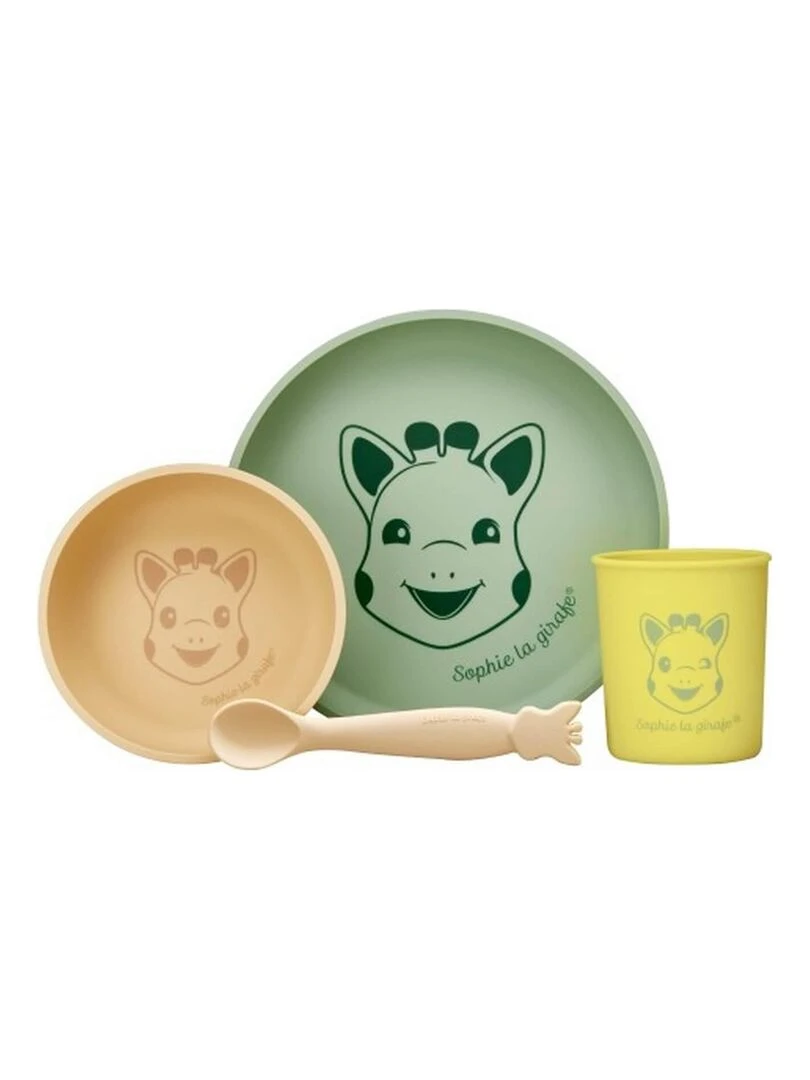 Coffret repas en silicone Pastel (4 pièces) Vert