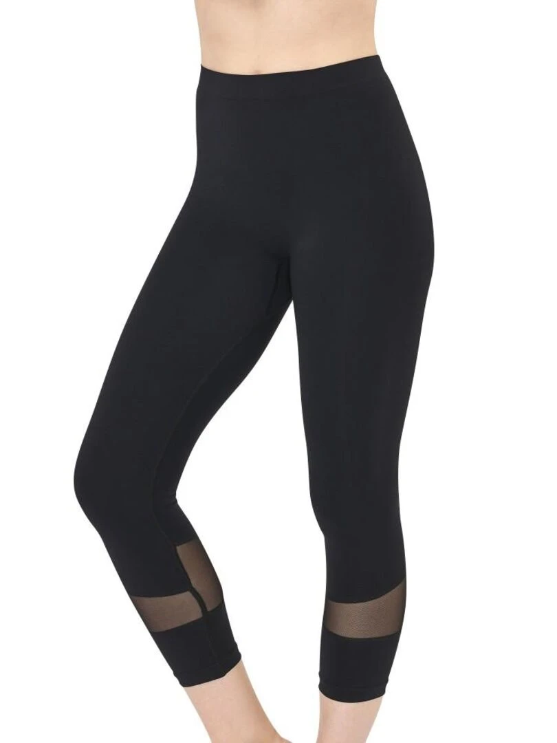 Legging minceur résille Cellutex pour femme Noir