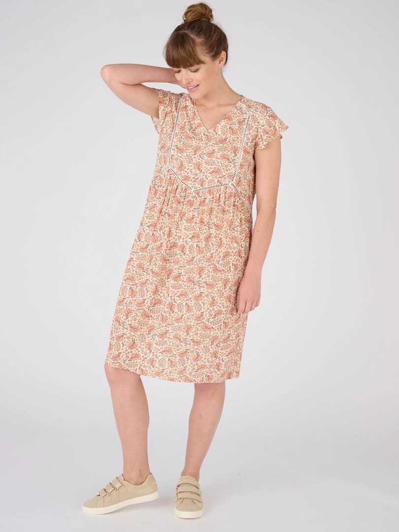 Robe housse fibres viscose Lenzing(TM) EcoVero(TM)   Damart   Beige