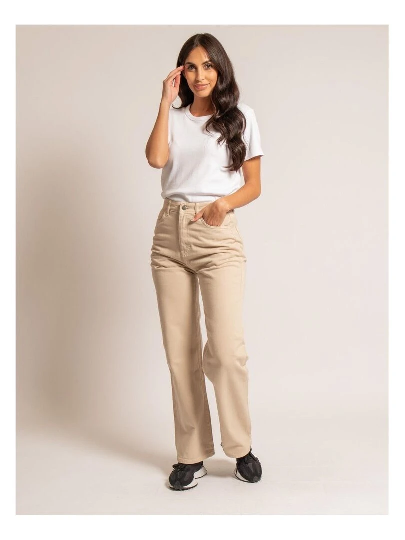 Pantalon coupe droite ERAM   Beige
