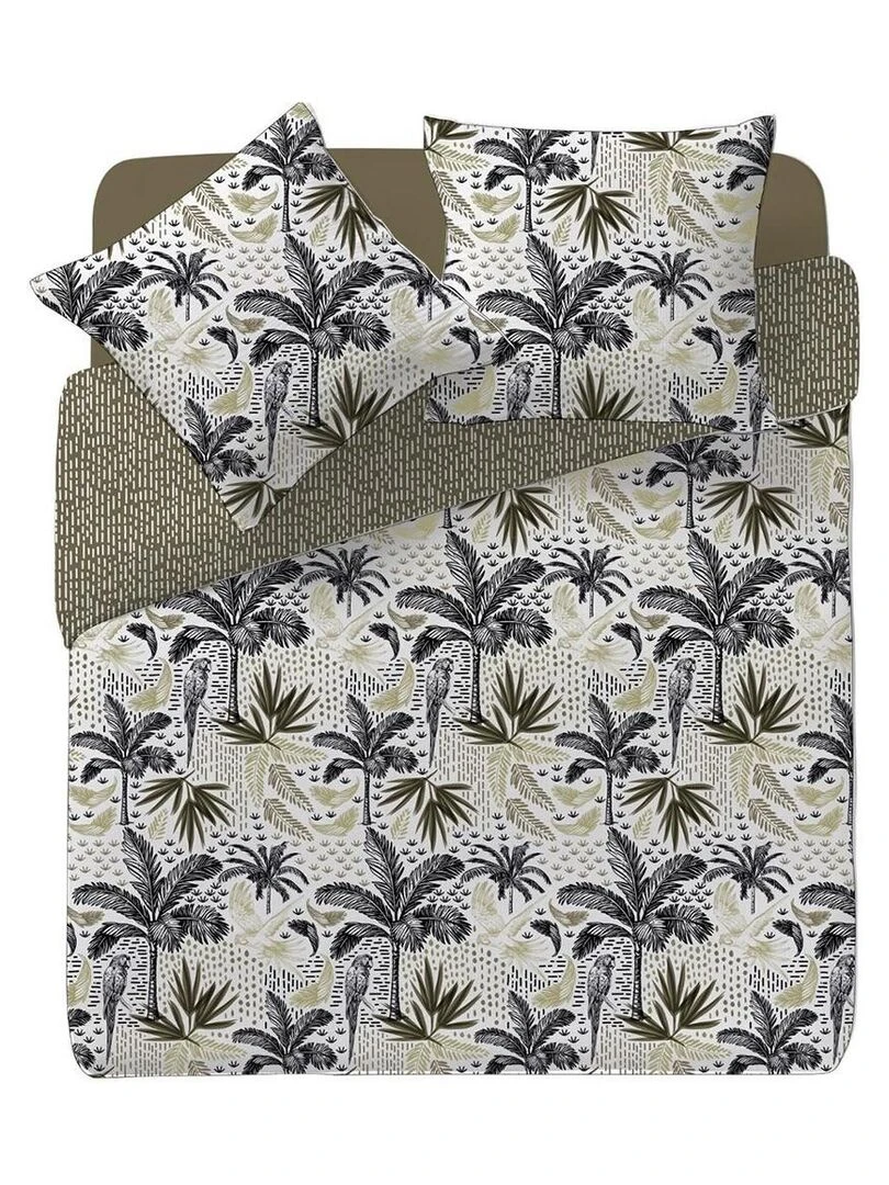 Housse de couette 220x240 Cuba Facto + 2 taies 100% coton 57 fils   Blanc