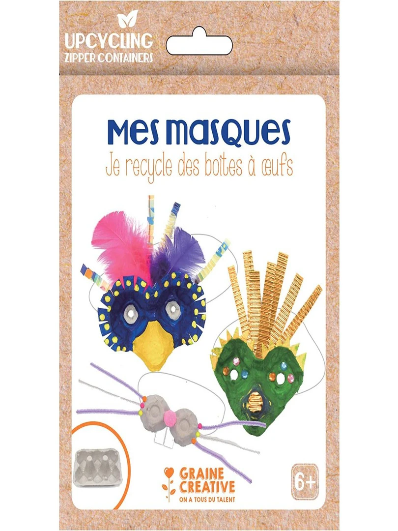 Kit Upcycling Boites A Oeufs Pour Jolis Masques N/A