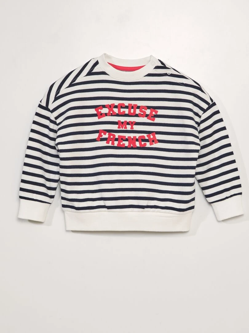 Sweat à col rond   So Easy   Rayé