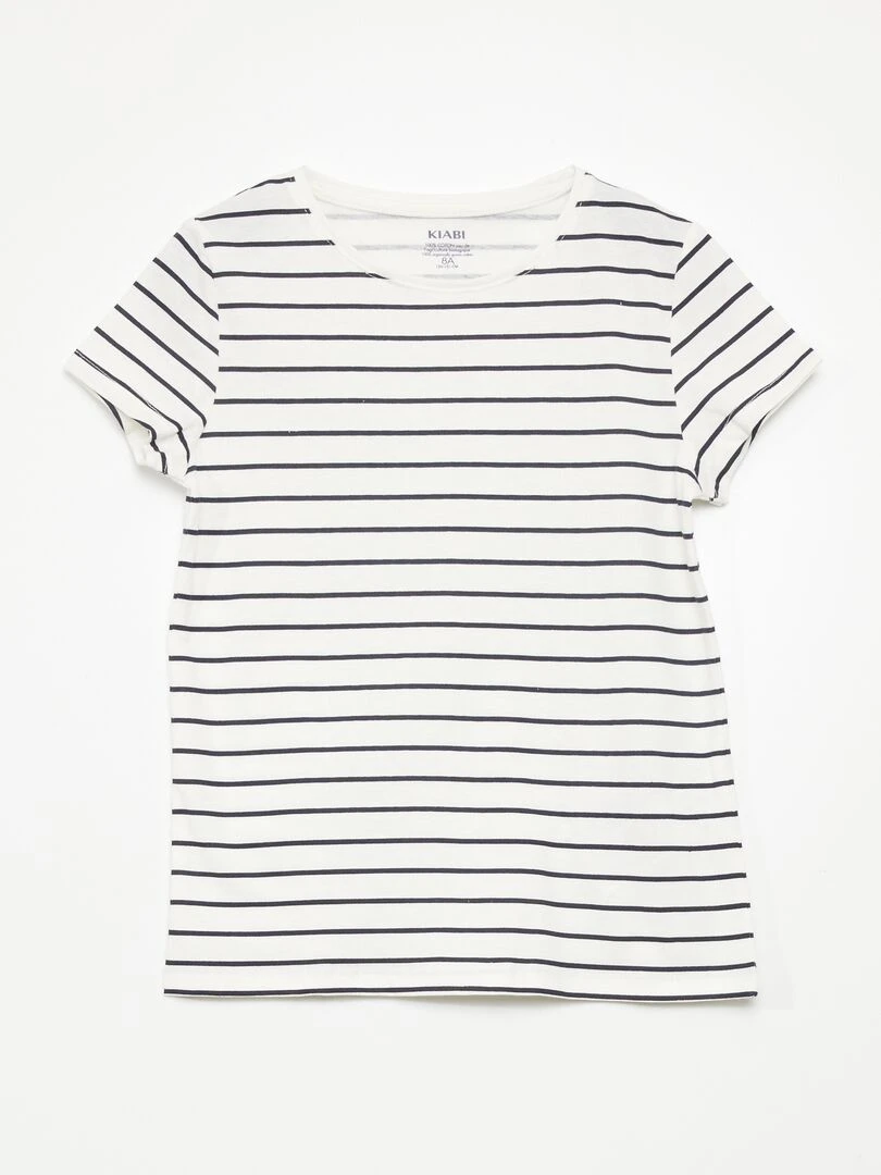 Lot de 3 t shirts imprimés Blanc/violet/ marine