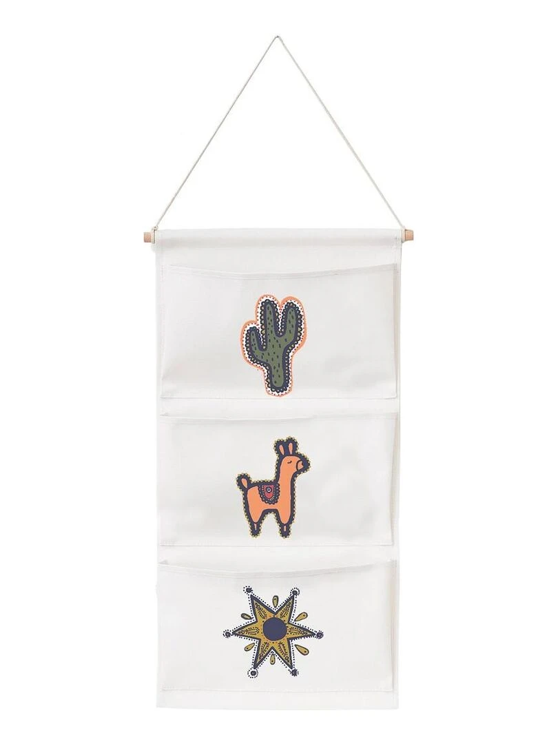 Future Home Rangement mural en coton blanc 35x70cm Blanc