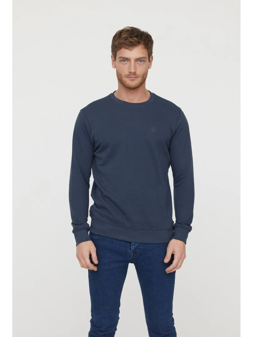 Lee Cooper Sweatshirt manches longues coton regular EDIE Bleu marine