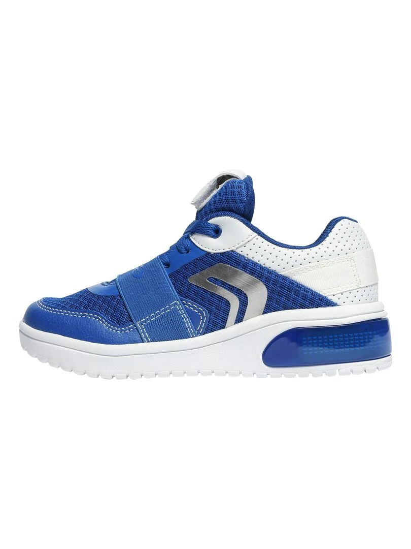 Basket Geox J Xled B.B MESH+GEOBUCK Bleu