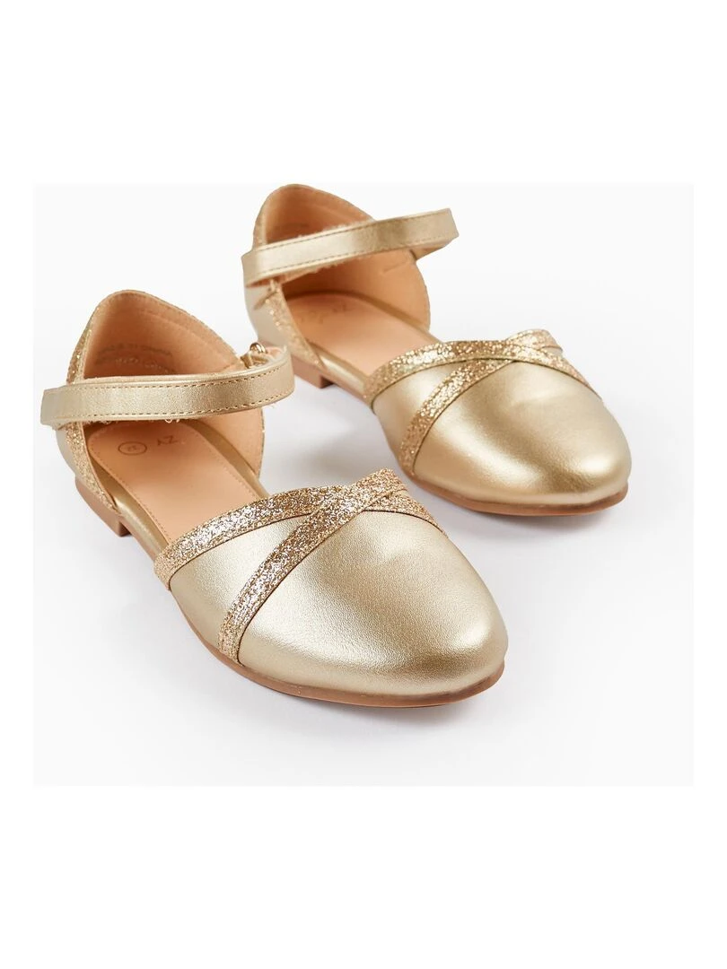 Sabrinas avec Paillettes pour Fille CÉRÉMONIE Or rose