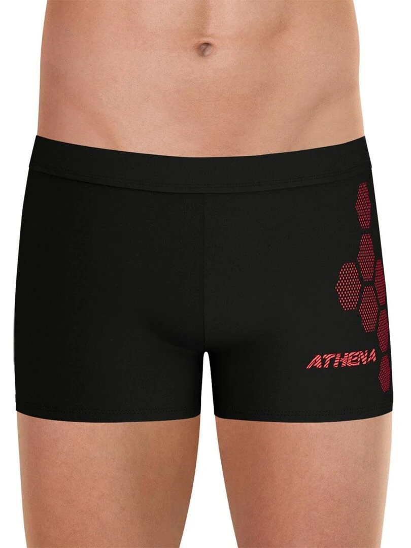 Boxer de bain homme Sport serigraphie Noir