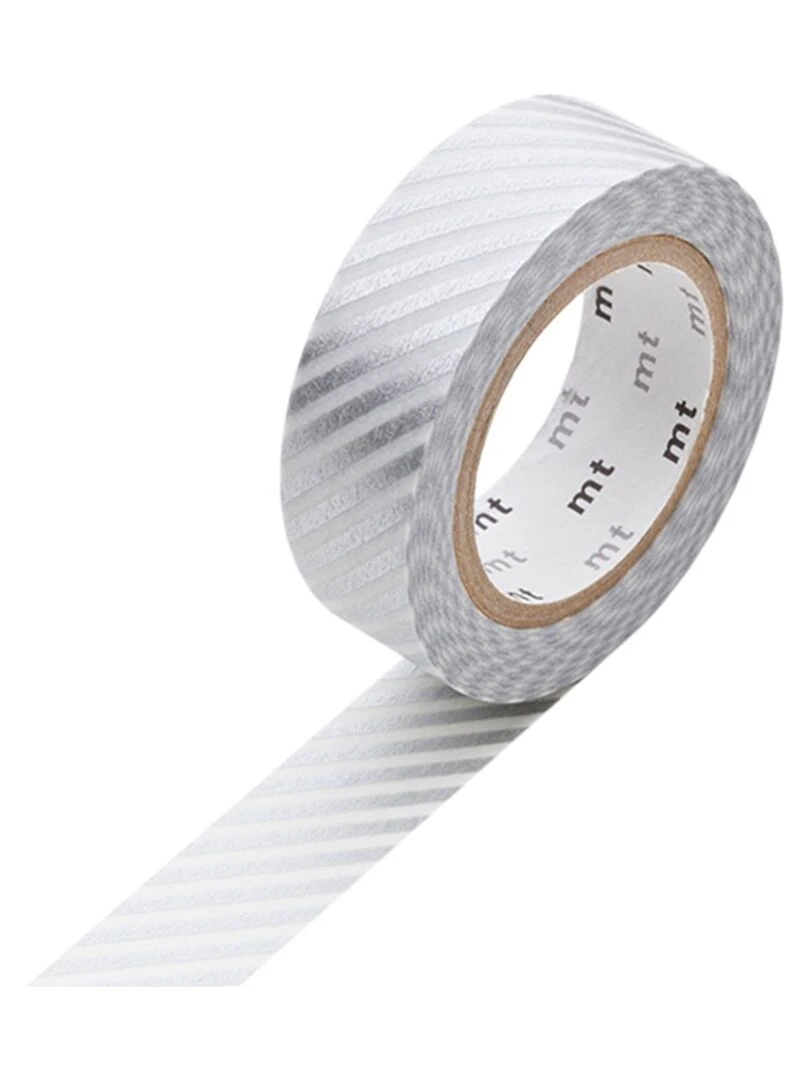 Masking tape rayé argent   1 5 cm x 7 m   N/A