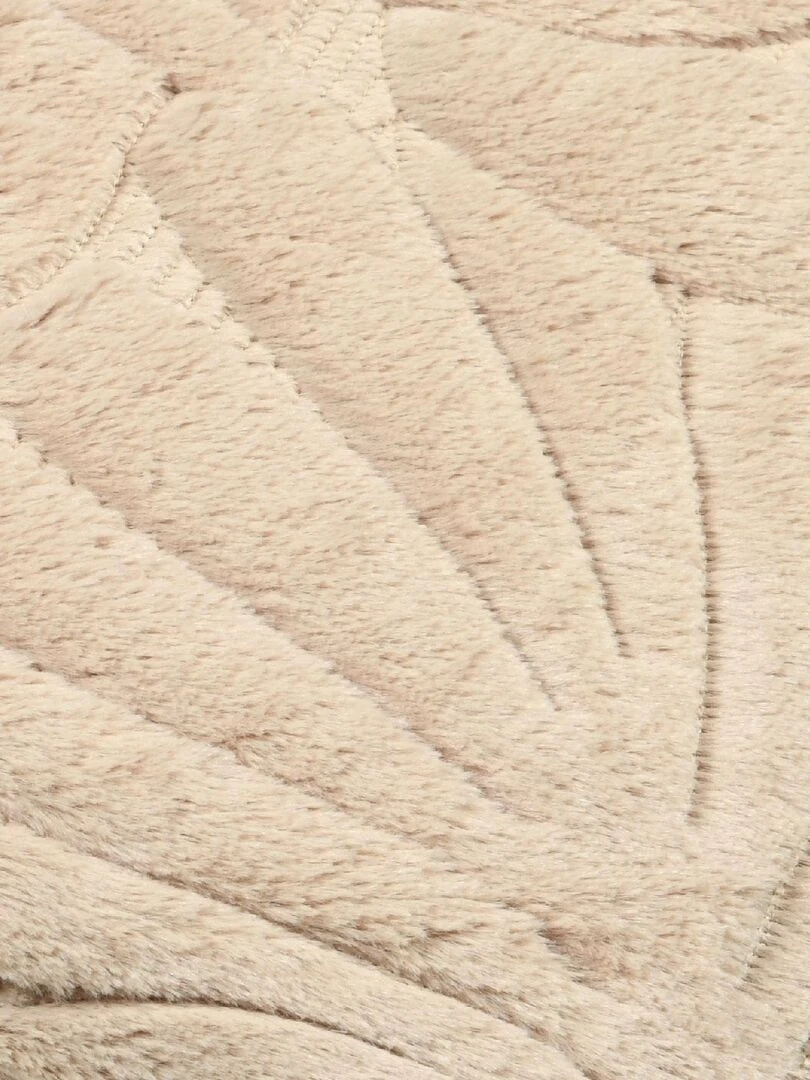 Plaid en imitation fourrure doublé polaire Beige