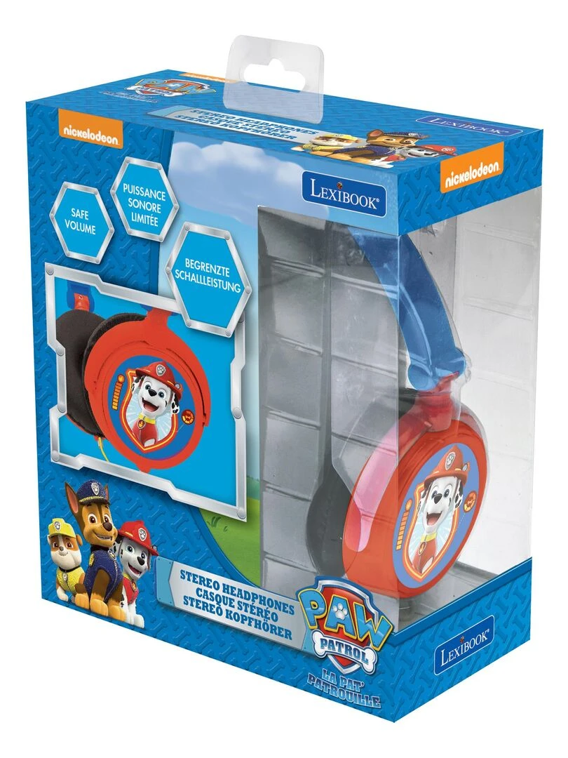 Casque Stéréo Filaire Pliable Pour Enfants Avec Limitation De Volume D'écoute Pat' Patrouille   N/A
