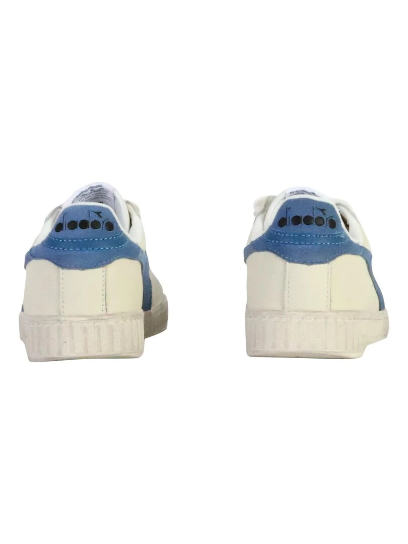 Basket Cuir Diadora Game Low Waxed Suede Pop   Blanc