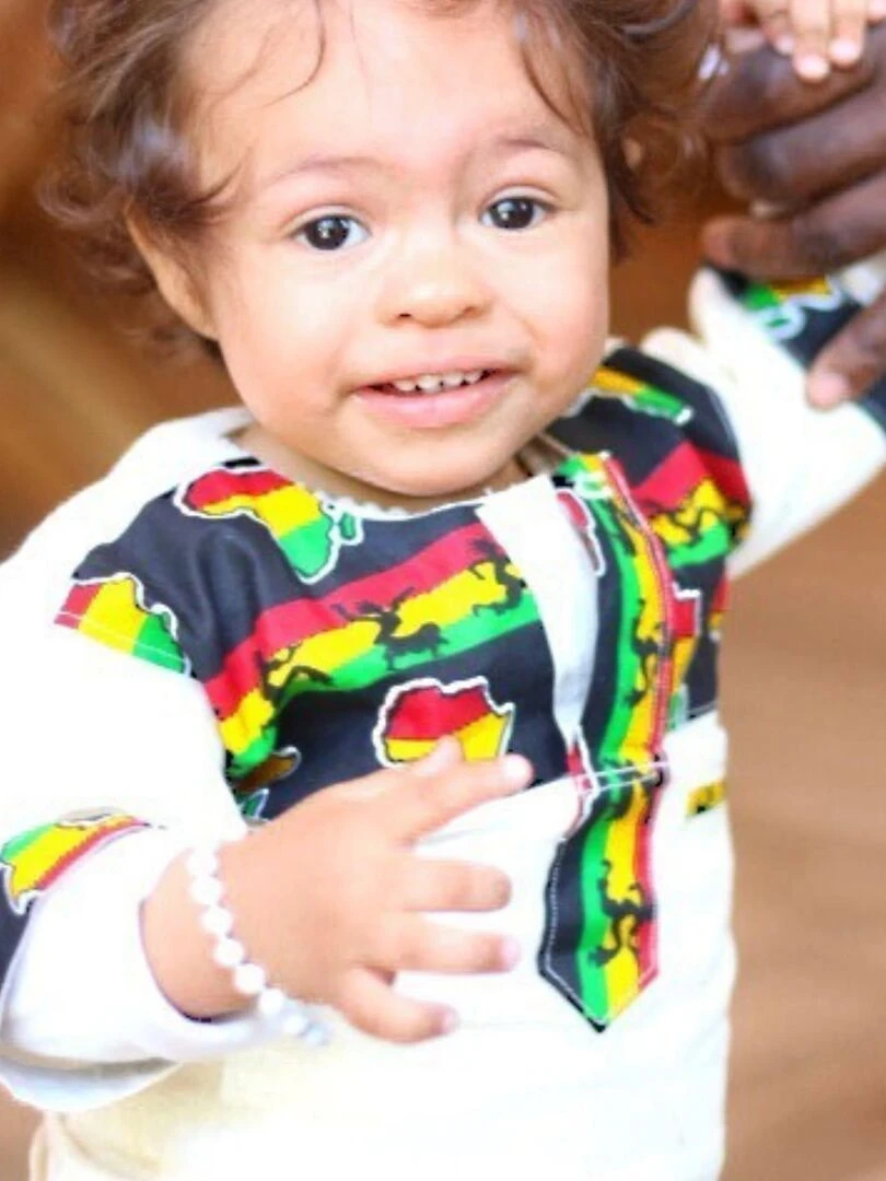 Collier  Bébé   Pierres naturelles : Magnésite & Howlite   Blanc