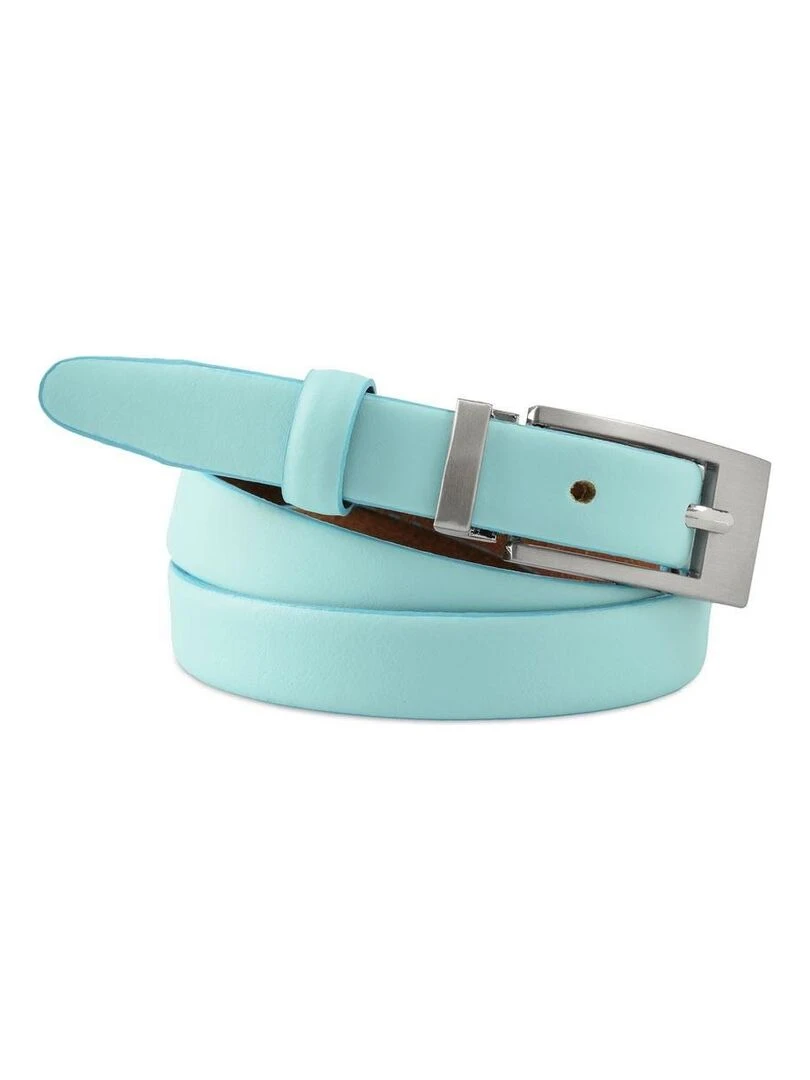 Ceinture Plein Cuir Féliane Fabrication UE Bleu ciel