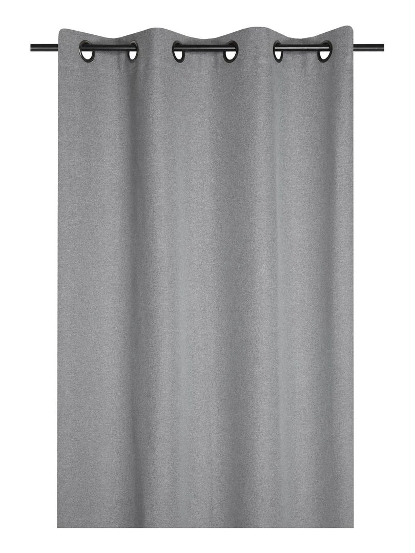 Rideau occultant Effet tweed Gris clair
