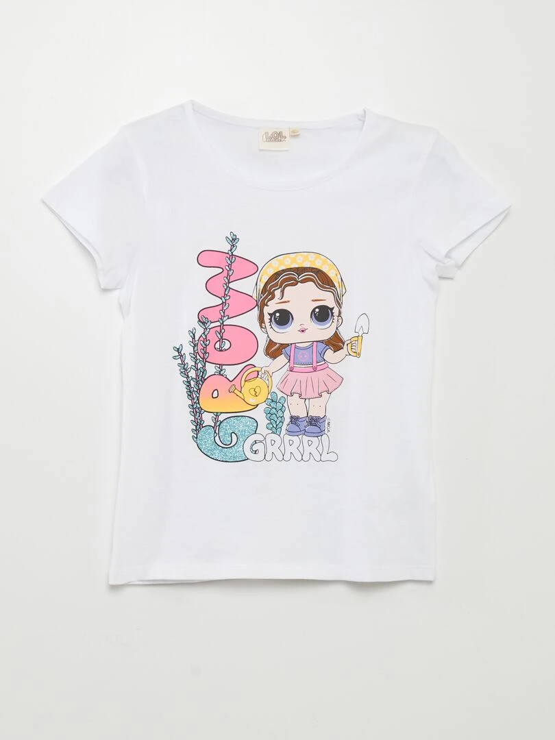 T shirt 'LOL Surprise!' blanc