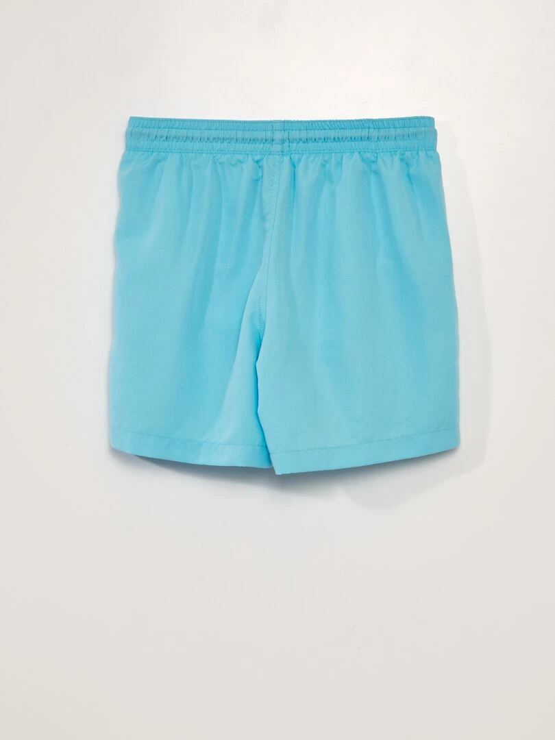 Short de bain uni Bleu