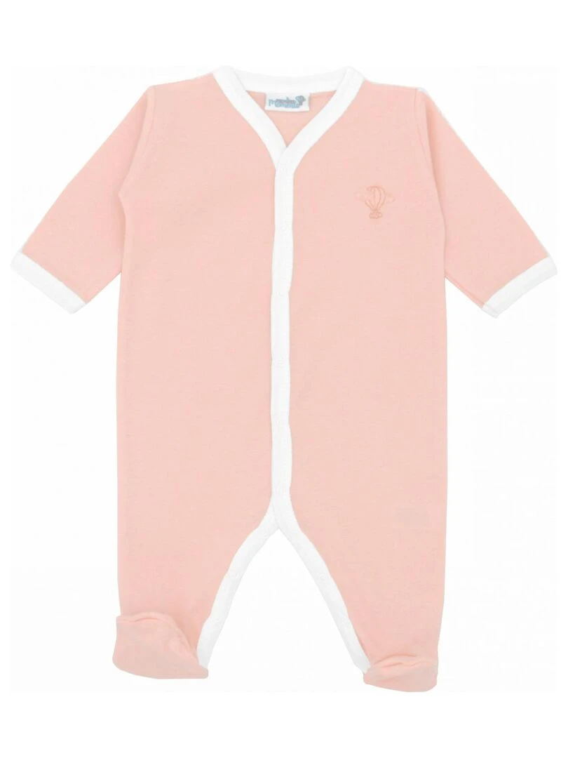 Pyjama été léger   100% coton biologique   1 à 6 mois   Orange
