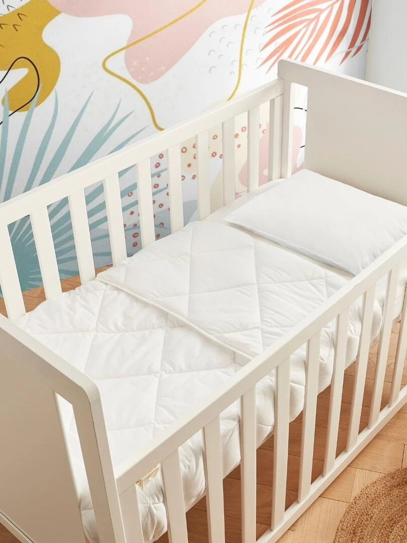 Pack enfant couette et oreiller bio Blanc