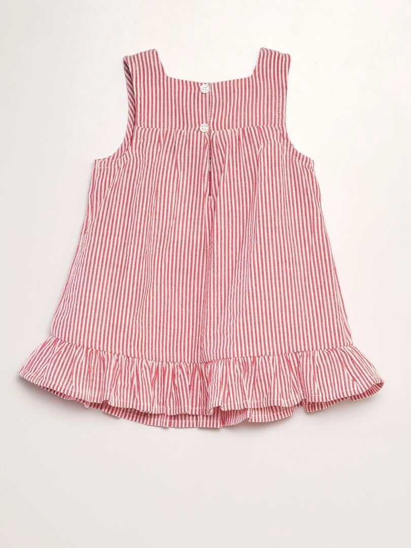 Robe en crépon   Rouge